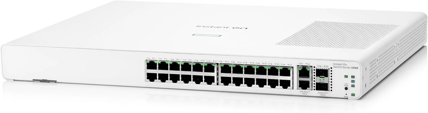 Switch de Rede HPE Aruba Instant On 1960 24G 2x 10GBASE-T 2x SFP+ Gerível - Imagem 7