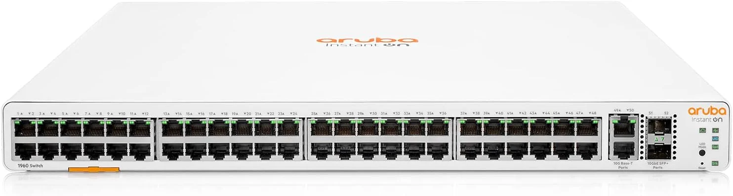 Switch de Rede 48 Portas HPE Aruba Instant On 1960 48G 2XGT 2SFP+ Gerido Stackable - Imagem 6