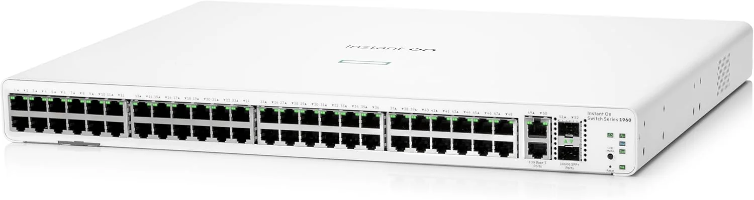 Switch de Rede 48 Portas HPE Aruba Instant On 1960 48G 2XGT 2SFP+ Gerido Stackable - Imagem 7