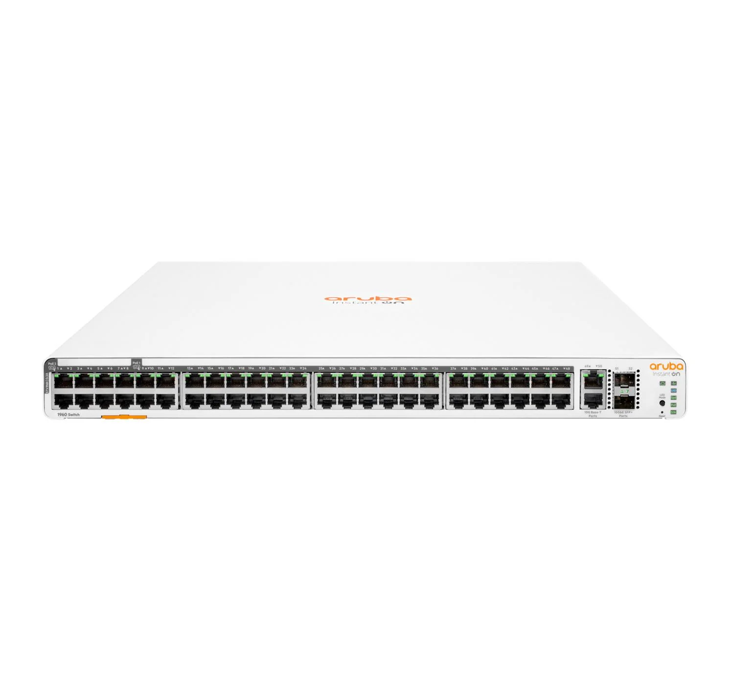 Pack 5 Switch de Rede PoE+ 48 Portas HPE Aruba Instant On 1960 48G 2XT 2SFP+ 600W - Imagem 1