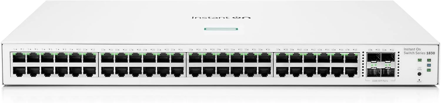 Switch de Rede HPE Aruba Instant On 1830 48G 4SFP Gigabit Gerido L2