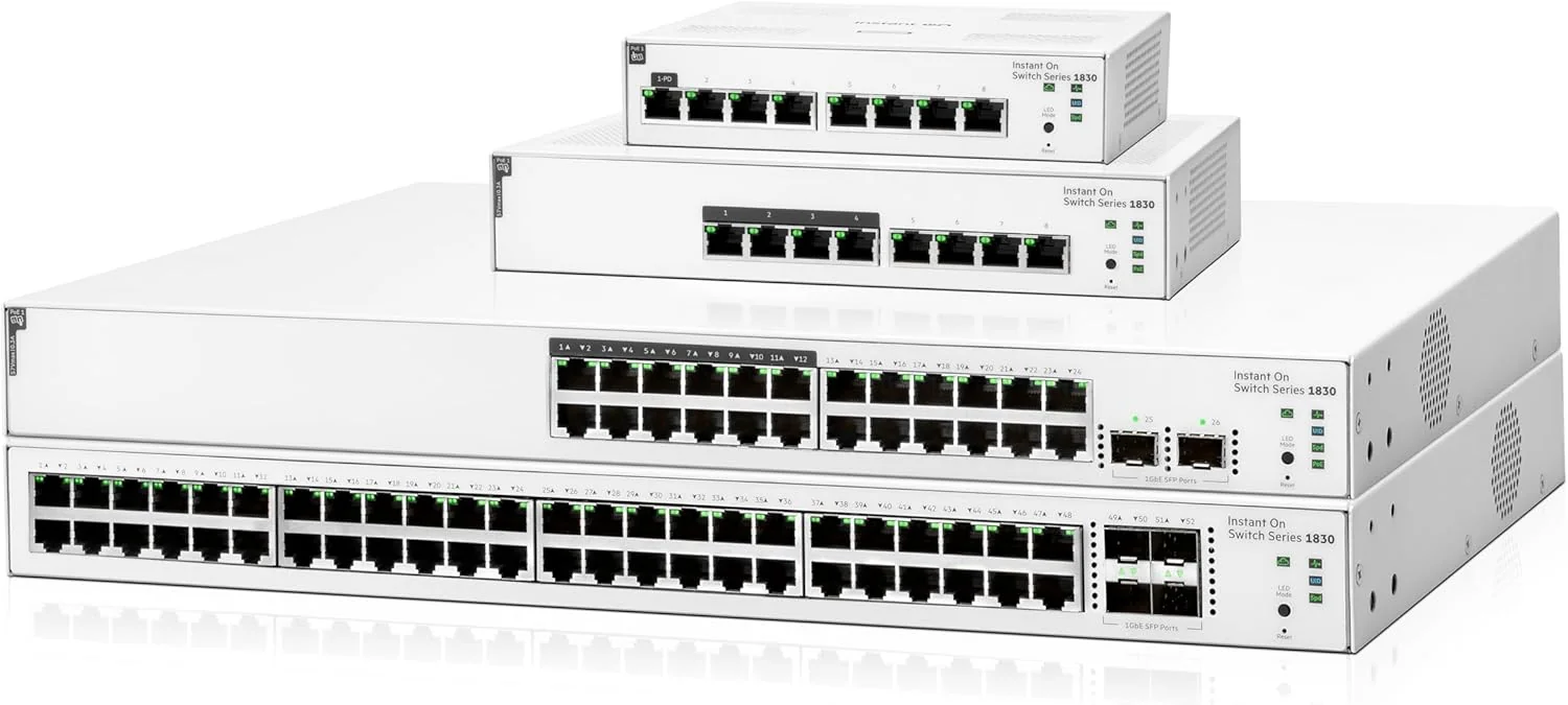 Switch de Rede HPE Aruba Instant On 1830 48G 4SFP Gigabit Gerido L2 - Imagem 8