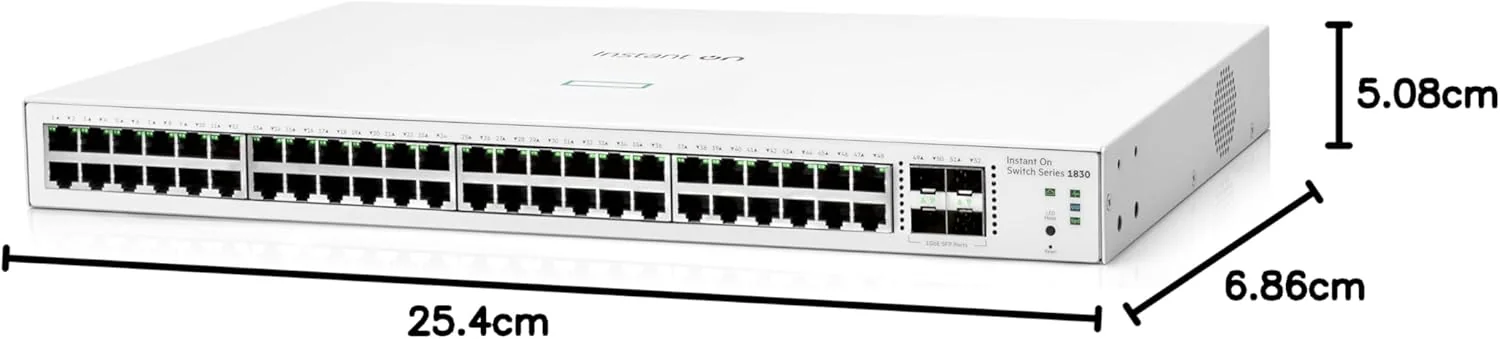 Switch de Rede HPE Aruba Instant On 1830 48G 4SFP Gigabit Gerido L2 - Imagem 9