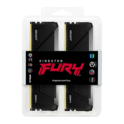 Memoria RAM Kingston FURY Beast RGB 128GB Kit (4x32GB) DDR4 3600MT/s CL18 - Imagem 3