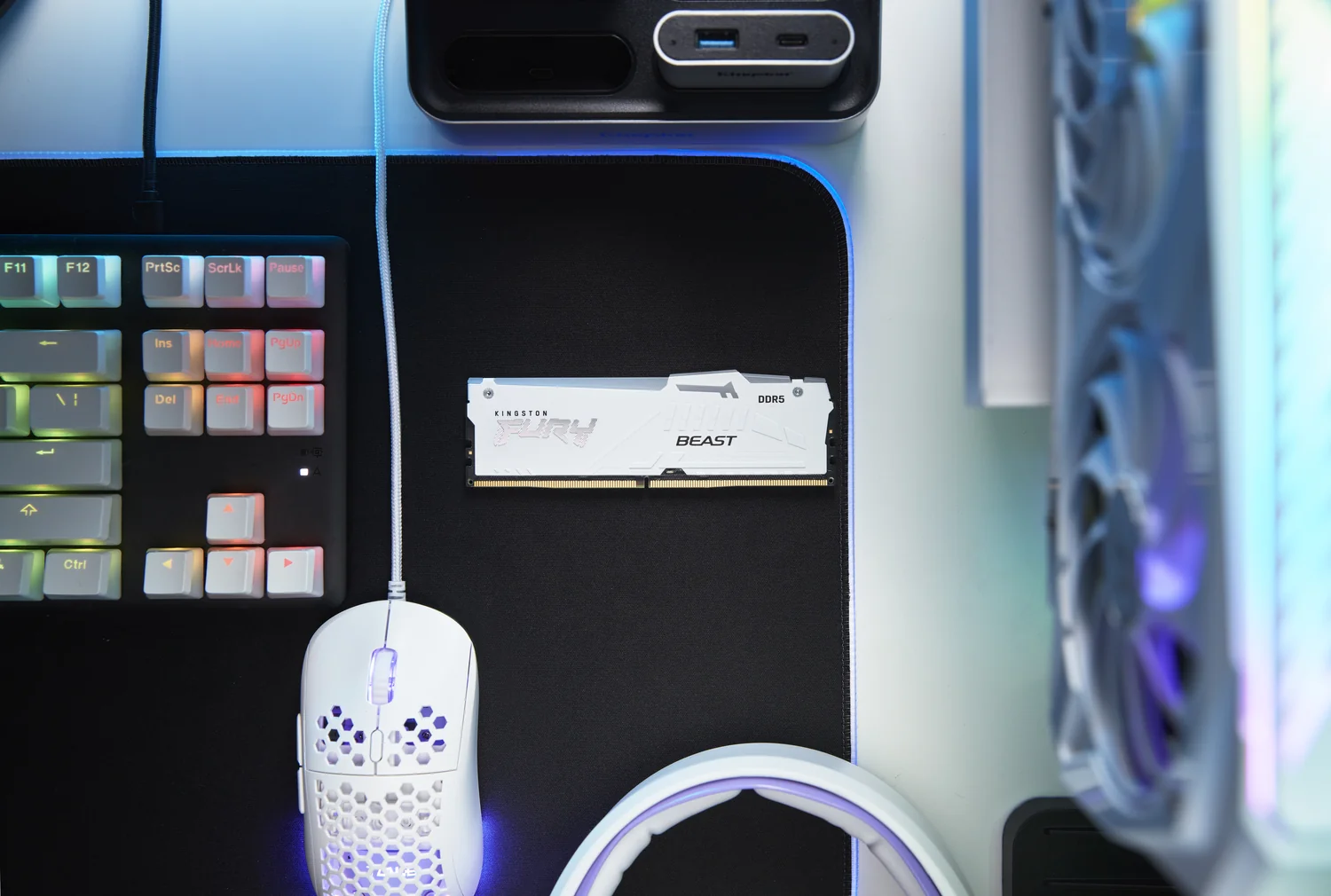 Memória RAM Kingston FURY Beast White RGB 16GB DDR5 6000MT/s CL36 EXPO - Imagem 8