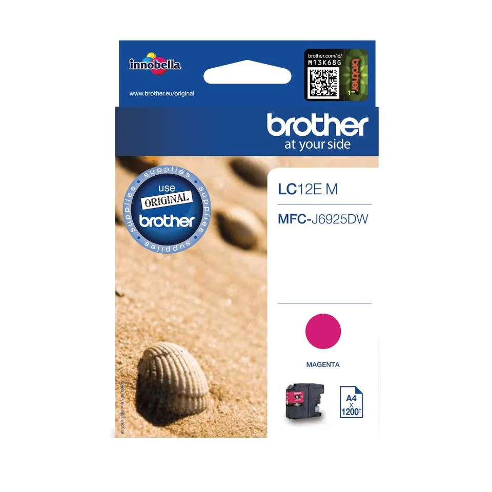 Tinteiro Brother LC12EM Magenta Mega Capacidade 1200 páginas