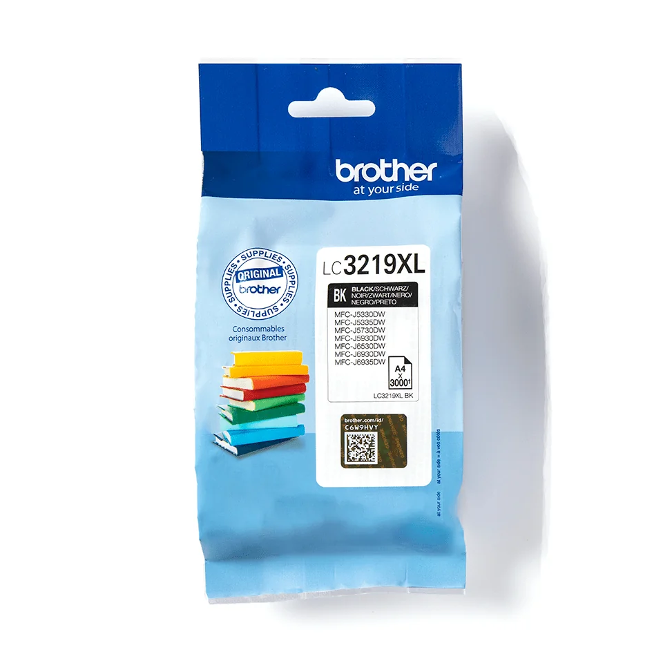Tinteiro Brother LC3219XLBK preto original alta capacidade 3000 páginas
