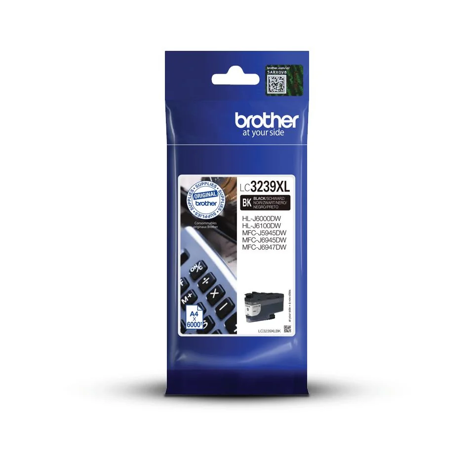 Tinteiro Brother LC-3239XLBK preto original alta capacidade 6000 páginas