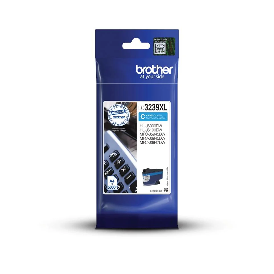 Tinteiro Brother LC3239XLC Ciano XL Original 5.000 páginas HL-J6000DW / MFC-J5945DW / J6945DW - Imagem 1