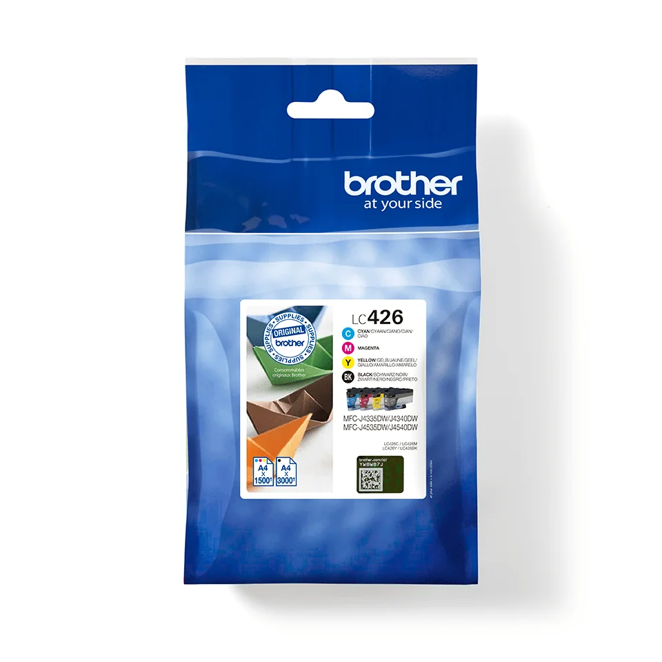 Tinteiros Brother LC426VAL Pack 4 Cores Original Preto Ciano Magenta Amarelo