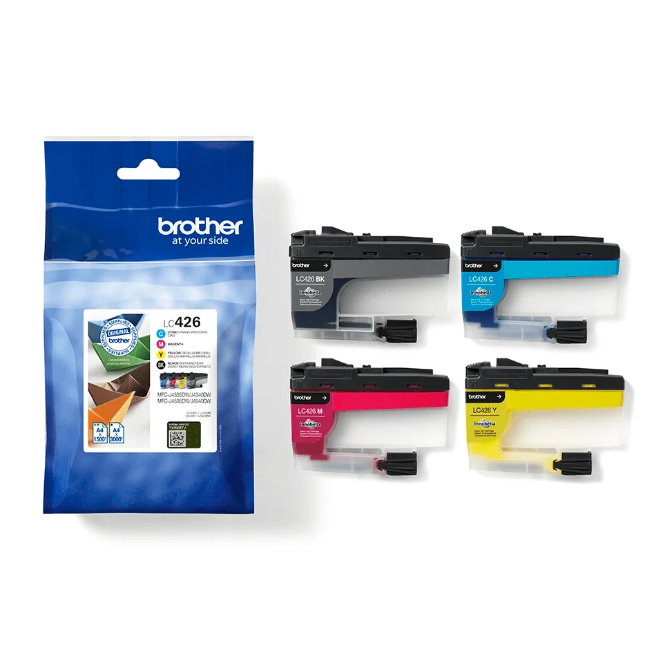 Tinteiros Brother LC426VAL Pack 4 Cores Original Preto Ciano Magenta Amarelo - Imagem 3