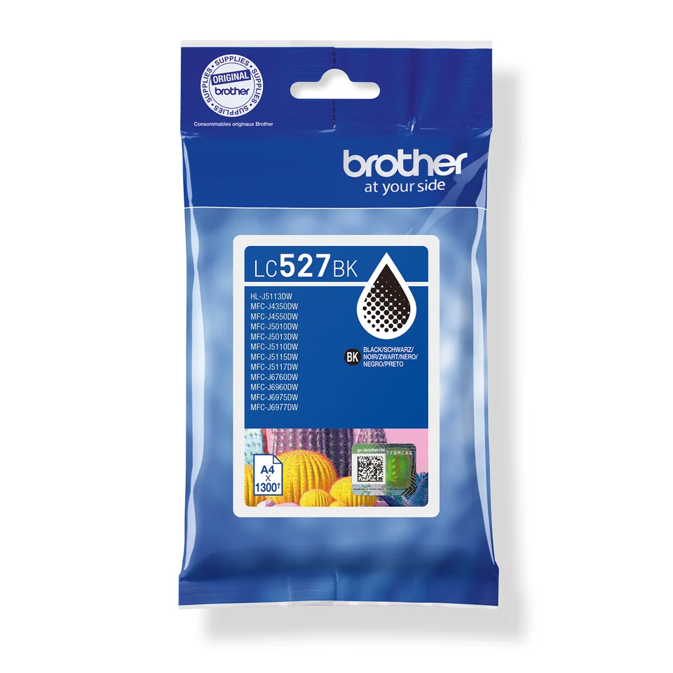 Tinteiro Brother LC527BK preto original 1.300 páginas para MFC-J4350DW