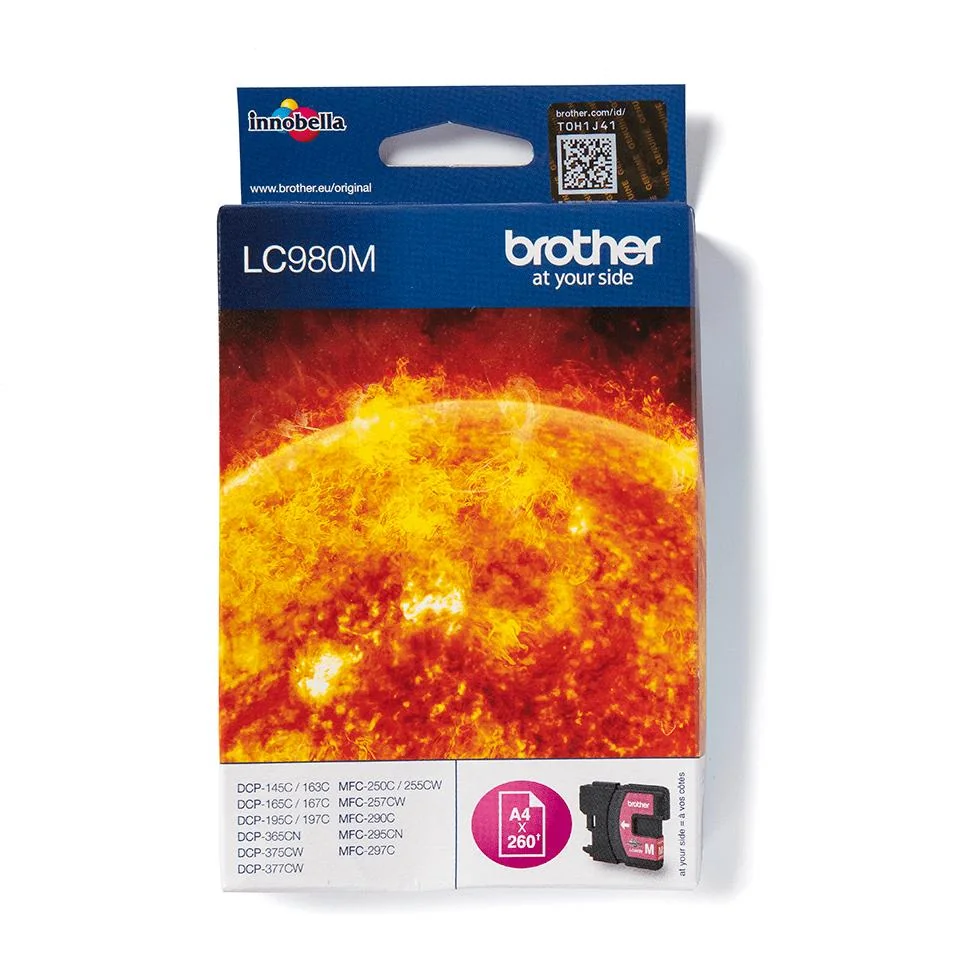 Tinteiro magenta Brother LC980M original 260 páginas - Imagem 1