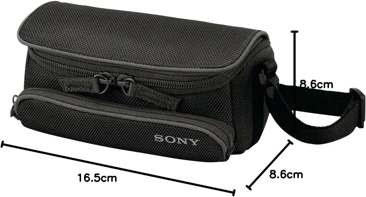 Mala de Transporte Sony LCS-U5 Compacta para Câmaras Vídeo Handycam com Alça Tiracolo Preta - Imagem 3