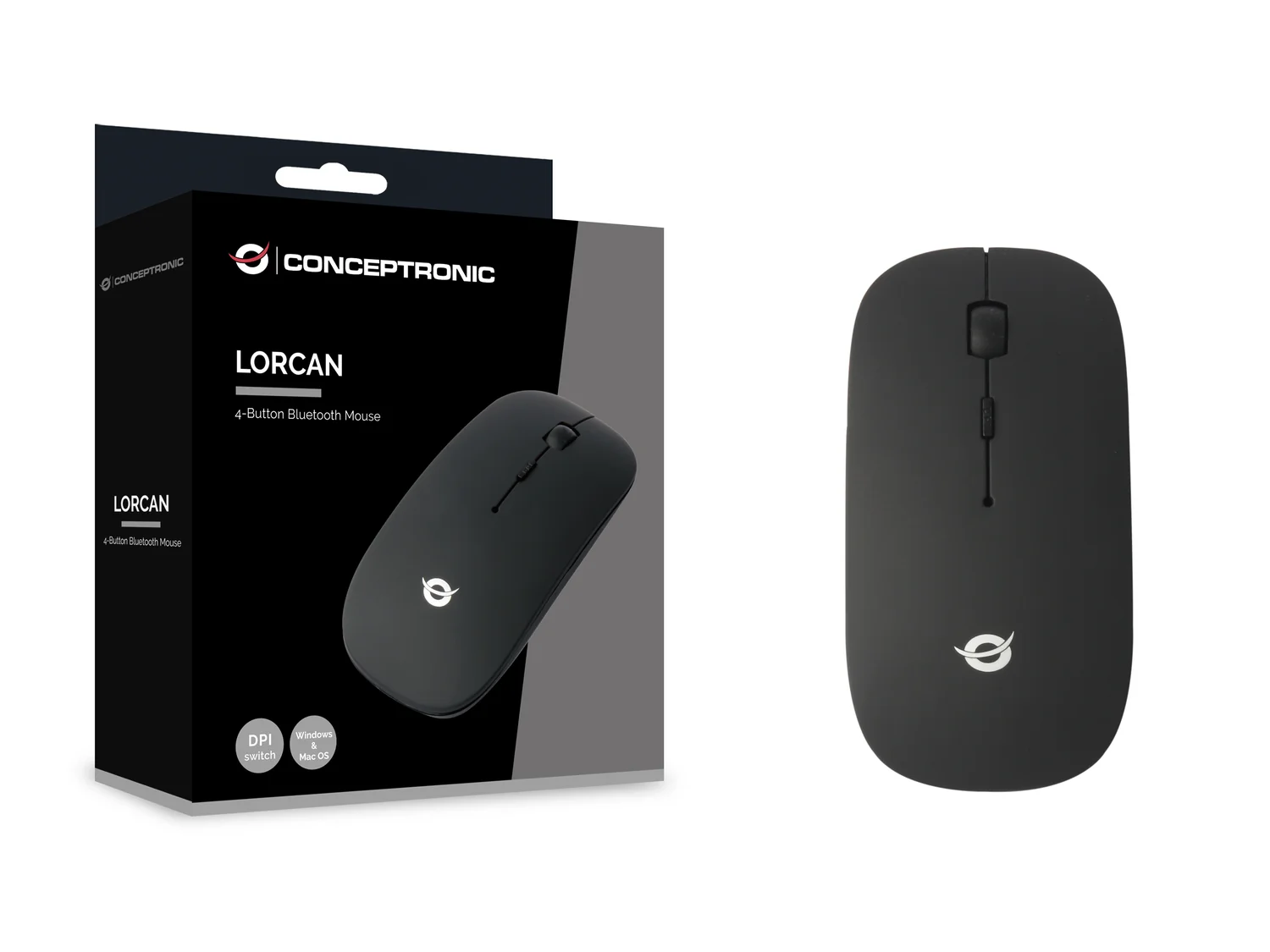 Rato Bluetooth Conceptronic Lorcan 4 Botões Ótico 1600 DPI Ambidestro - Imagem 4