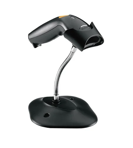 Leitor de codigo de barras laser Zebra Symbol LS1203 USB preto com suporte