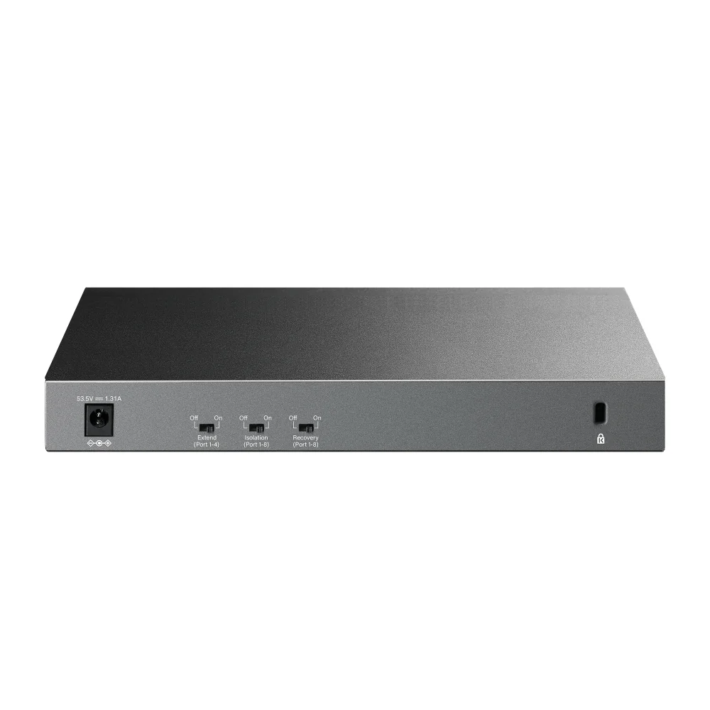 Switch TP-Link Gigabit 10 Portas (9 RJ-45 + 1 SFP) com 8 Portas PoE+ 61W Preto - Imagem 2