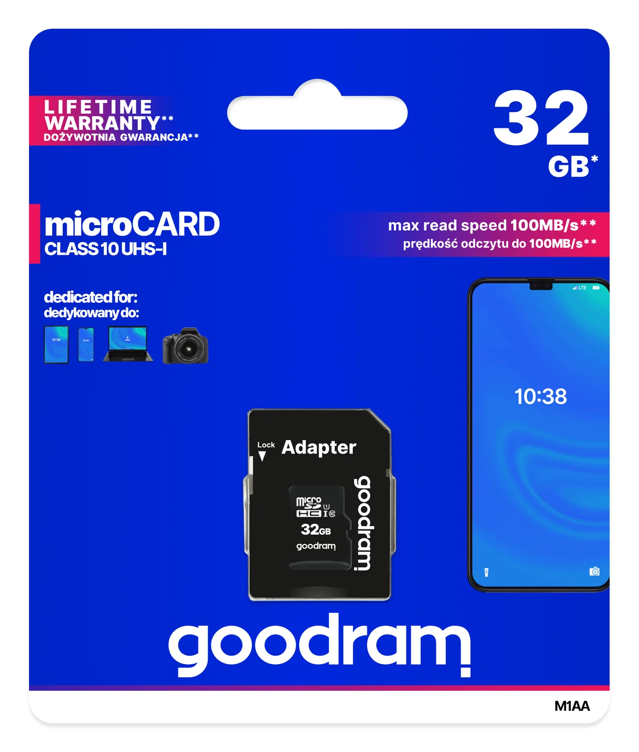Cartão de Memória Goodram M1AA MicroSDHC 32GB UHS-I Classe 10 com Adaptador SD - Imagem 5