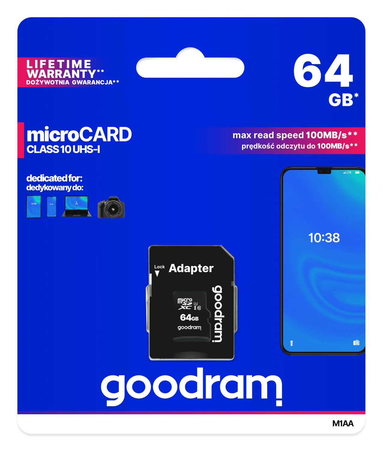Cartão de Memória Goodram M1AA microSDXC 64GB UHS-I Classe 10 com Adaptador SD - Imagem 5