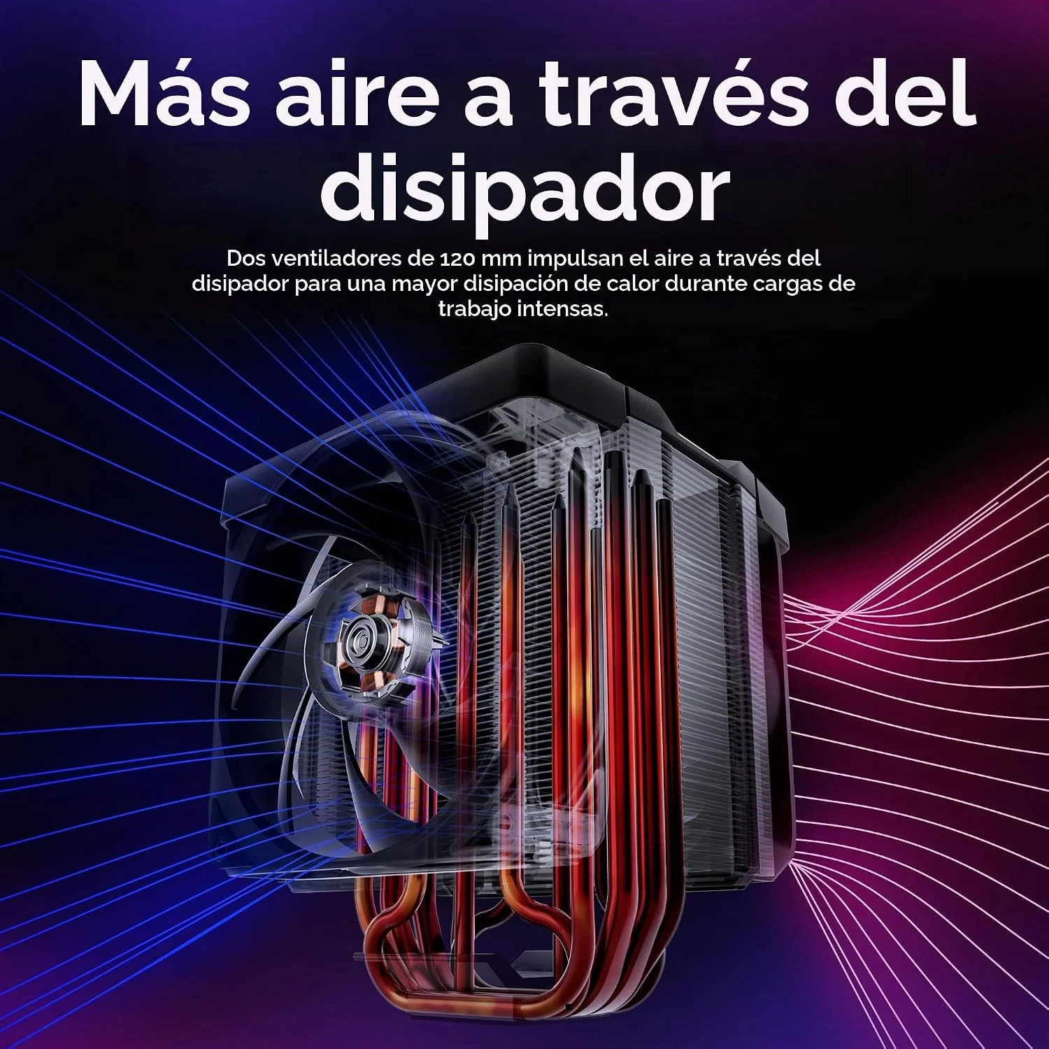 Ventoínha para Processador Cooler Master V8 Ace 3DHP Preto AMD - Imagem 5