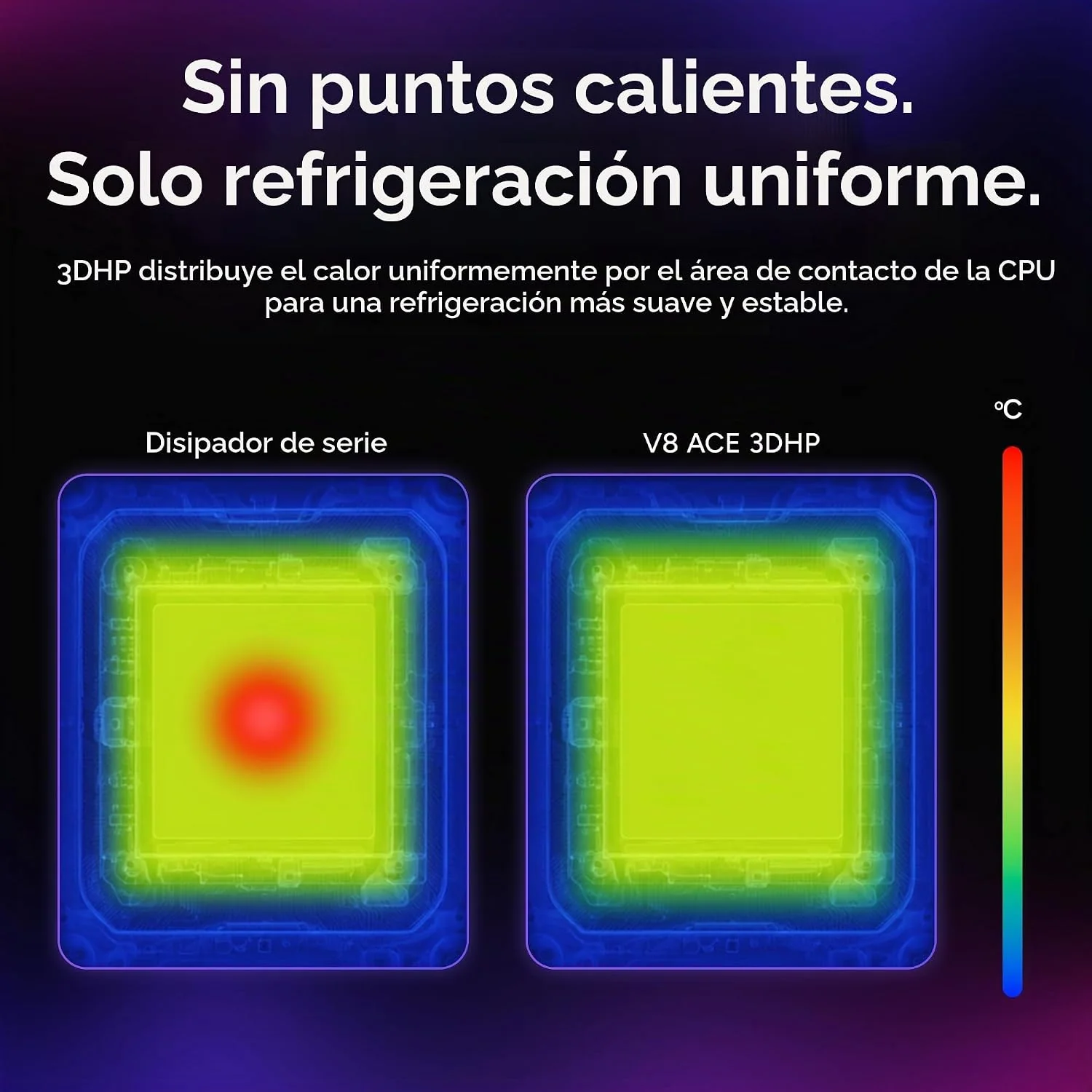 Ventoínha para Processador Cooler Master V8 Ace 3DHP Preto AMD - Imagem 6