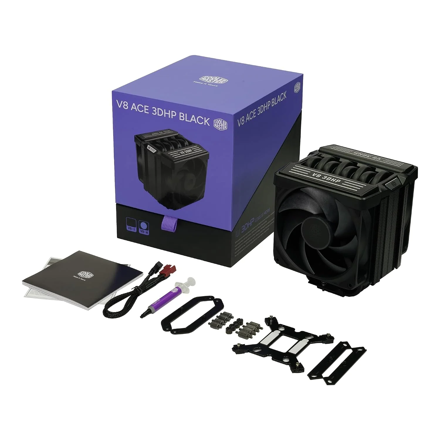 Ventoínha para Processador Cooler Master V8 Ace 3DHP Preto AMD - Imagem 9