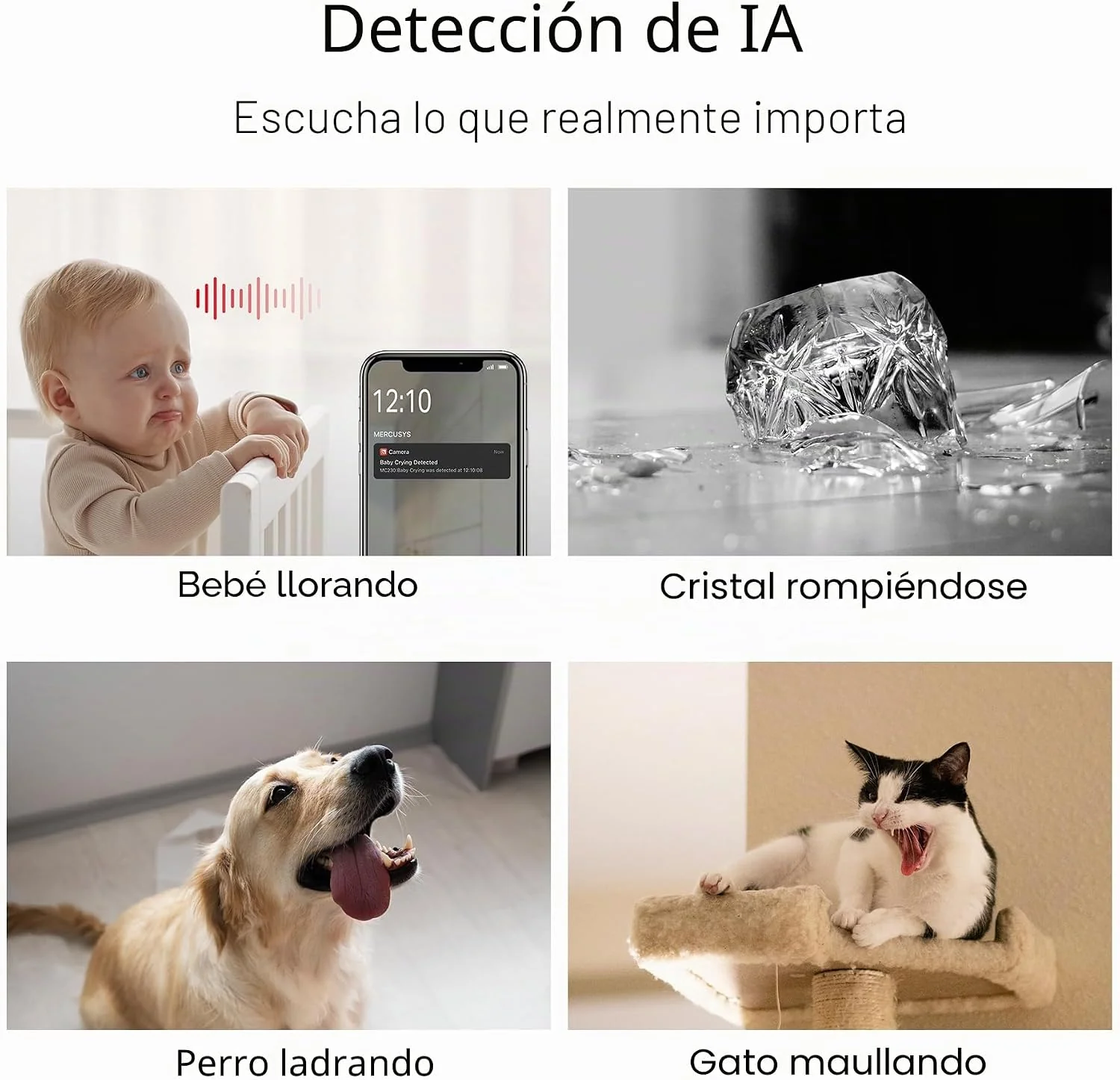 Câmara Wi-Fi de Segurança Mercusys Pan/Tilt AI Home Security Branca - Imagem 8