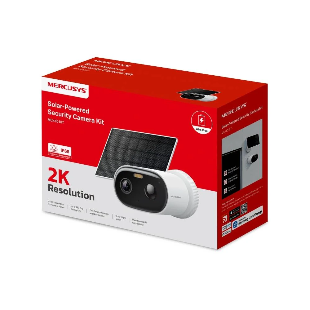 Câmara de Vigilância Exterior Mercusys Wi-Fi a Bateria Smart Home - Imagem 10