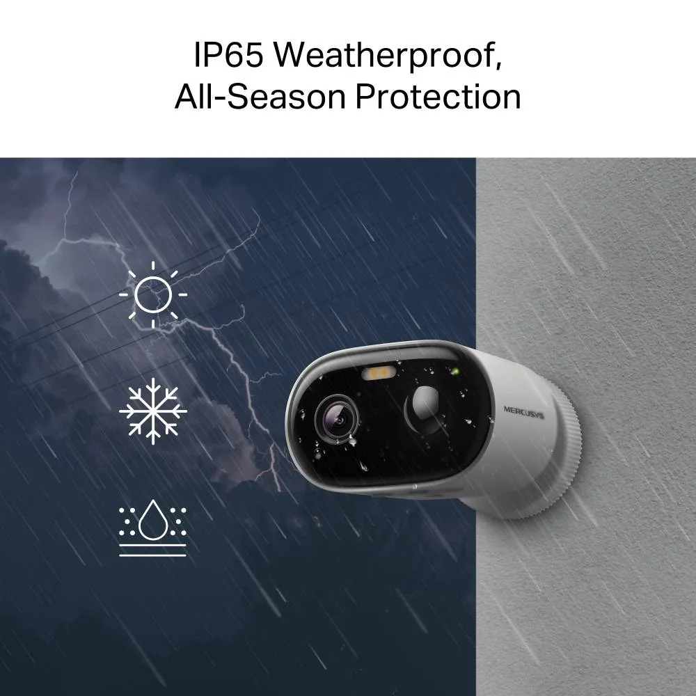 Câmara de Vigilância Exterior Mercusys Wi-Fi a Bateria Smart Home - Imagem 9