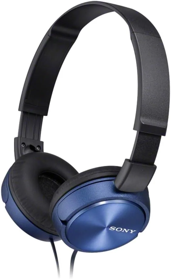 Auriculares com Fio Sony MDR-ZX310L Azul - Design Dobrável, Fechados