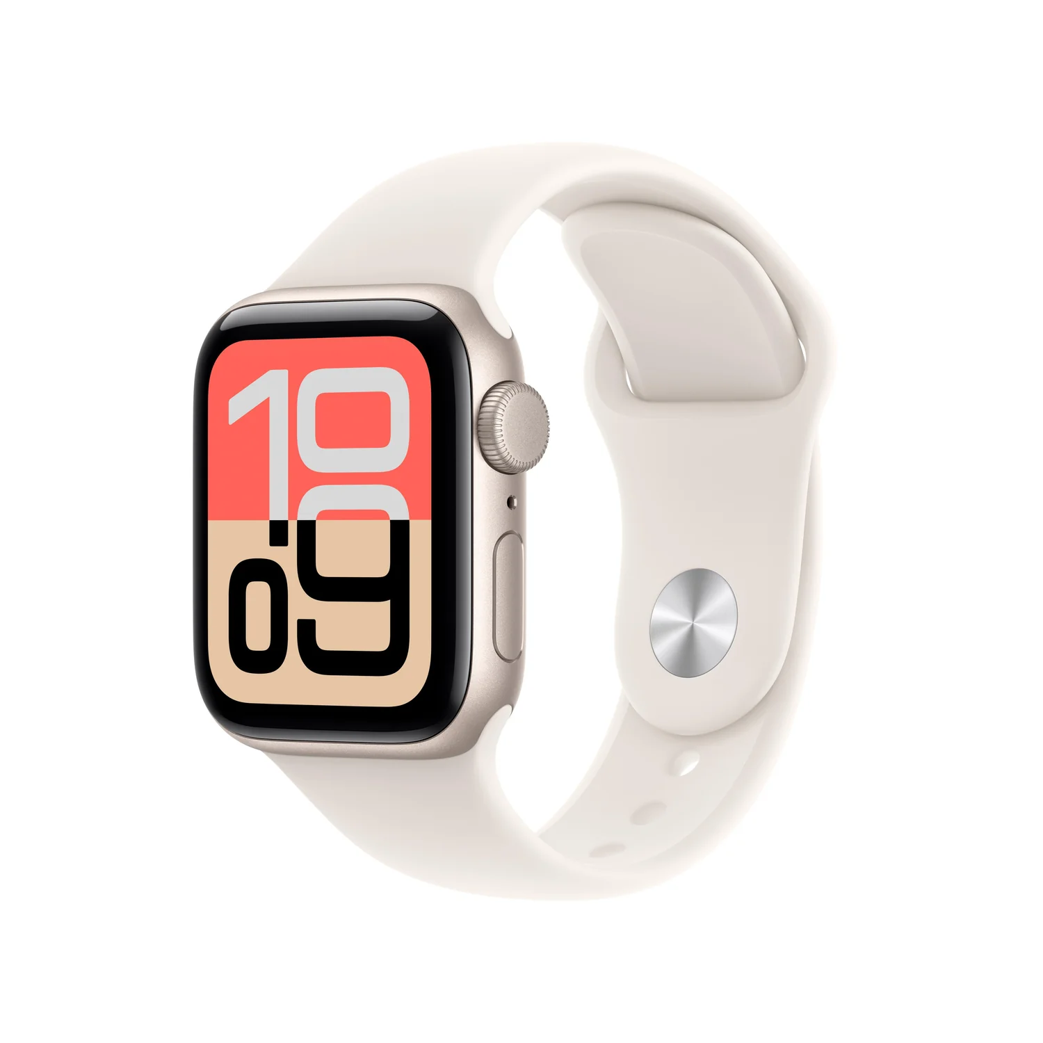 Smartwatch Apple Watch SE 3 GPS 40mm caixa alumínio luz das estrelas bracelete desportiva S/M - Imagem 1