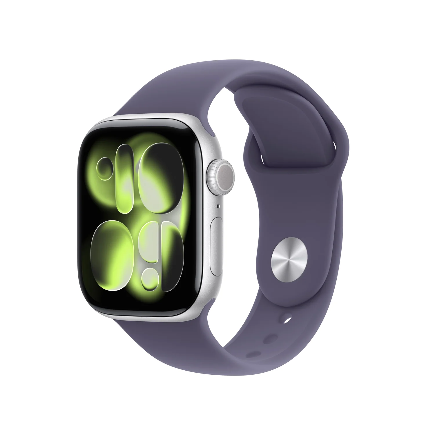Smartwatch Apple Watch Series 11 GPS+Cellular 42mm Alumínio Prateado Bracelete Desportiva Roxo M/L - Imagem 1