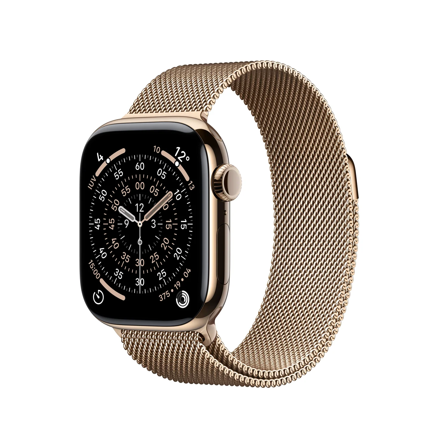 Smartwatch Apple Watch Series 11 GPS+Cellular 42mm Titânio Dourado Bracelete Milanesa Dourada - Imagem 1