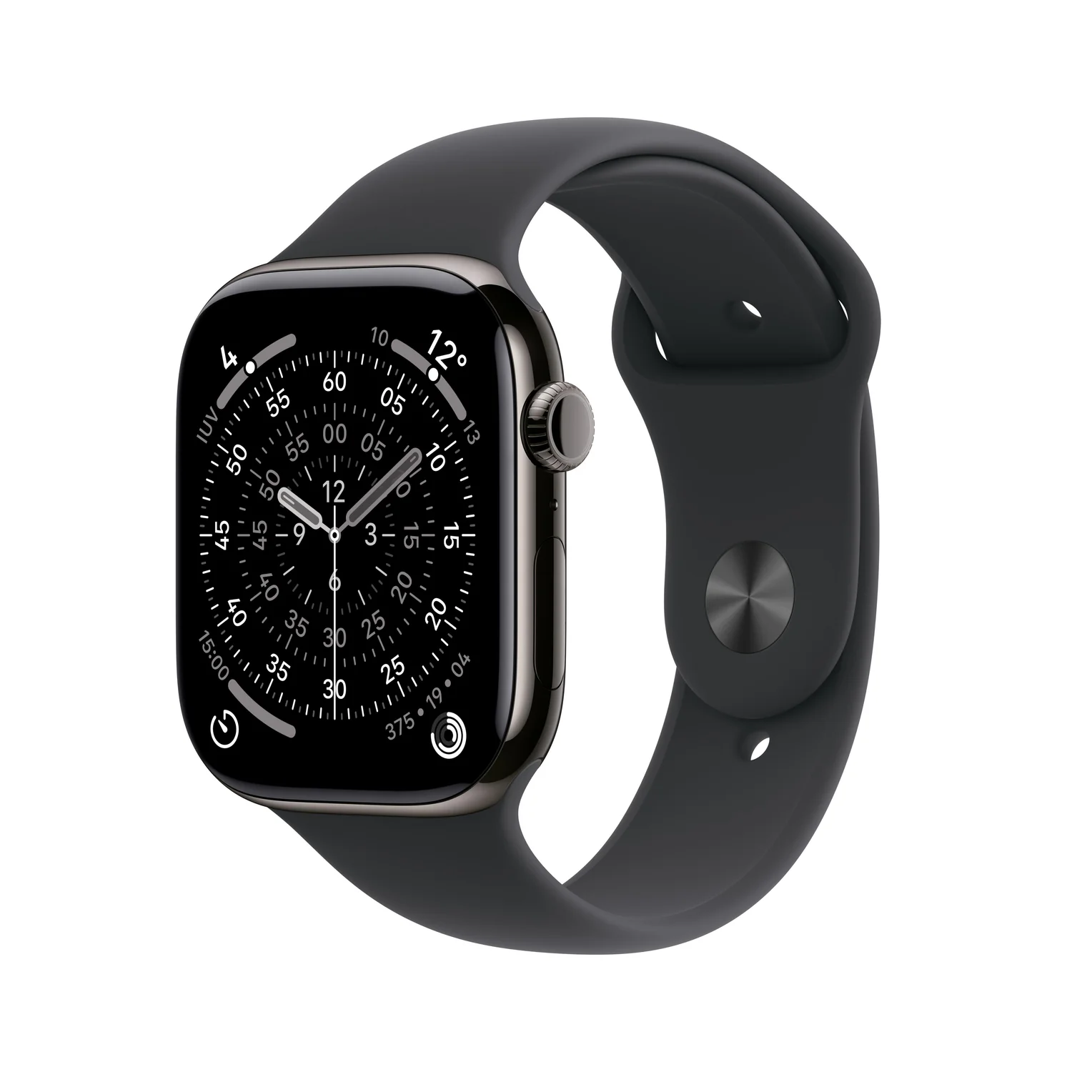 Smartwatch Apple Watch Series 11 GPS+Cellular 46mm Titânio Ardósia Bracelete Preta M/L - Imagem 1