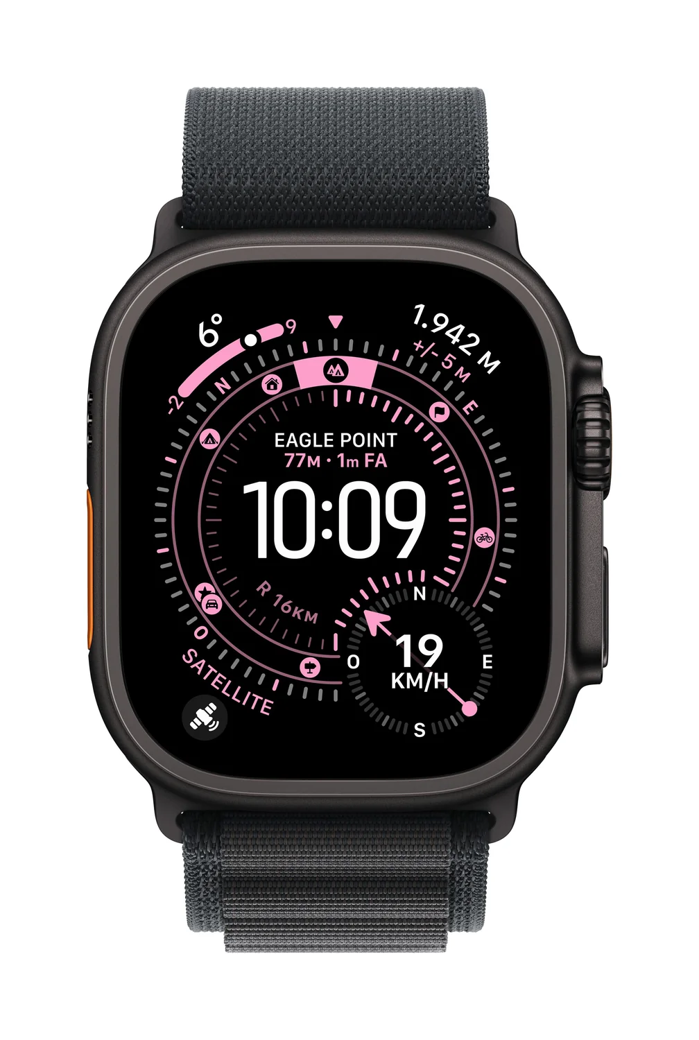 Bracelete alpina 49mm Preta S Titânio Preto para Apple Watch 44/45/46/49mm - Imagem 1