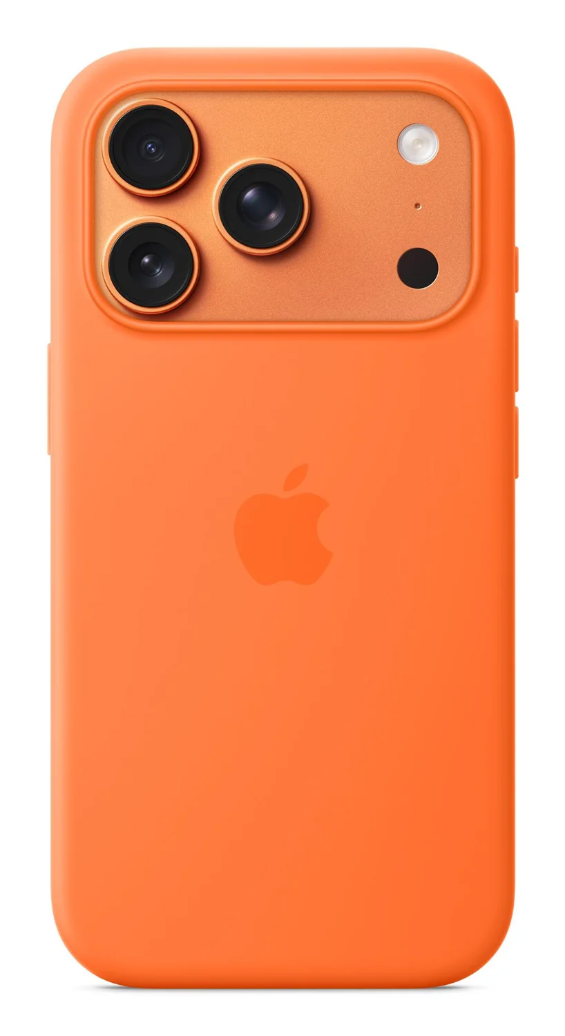 Capa em silicone com MagSafe para iPhone 17 Pro Apple Laranja - Imagem 1