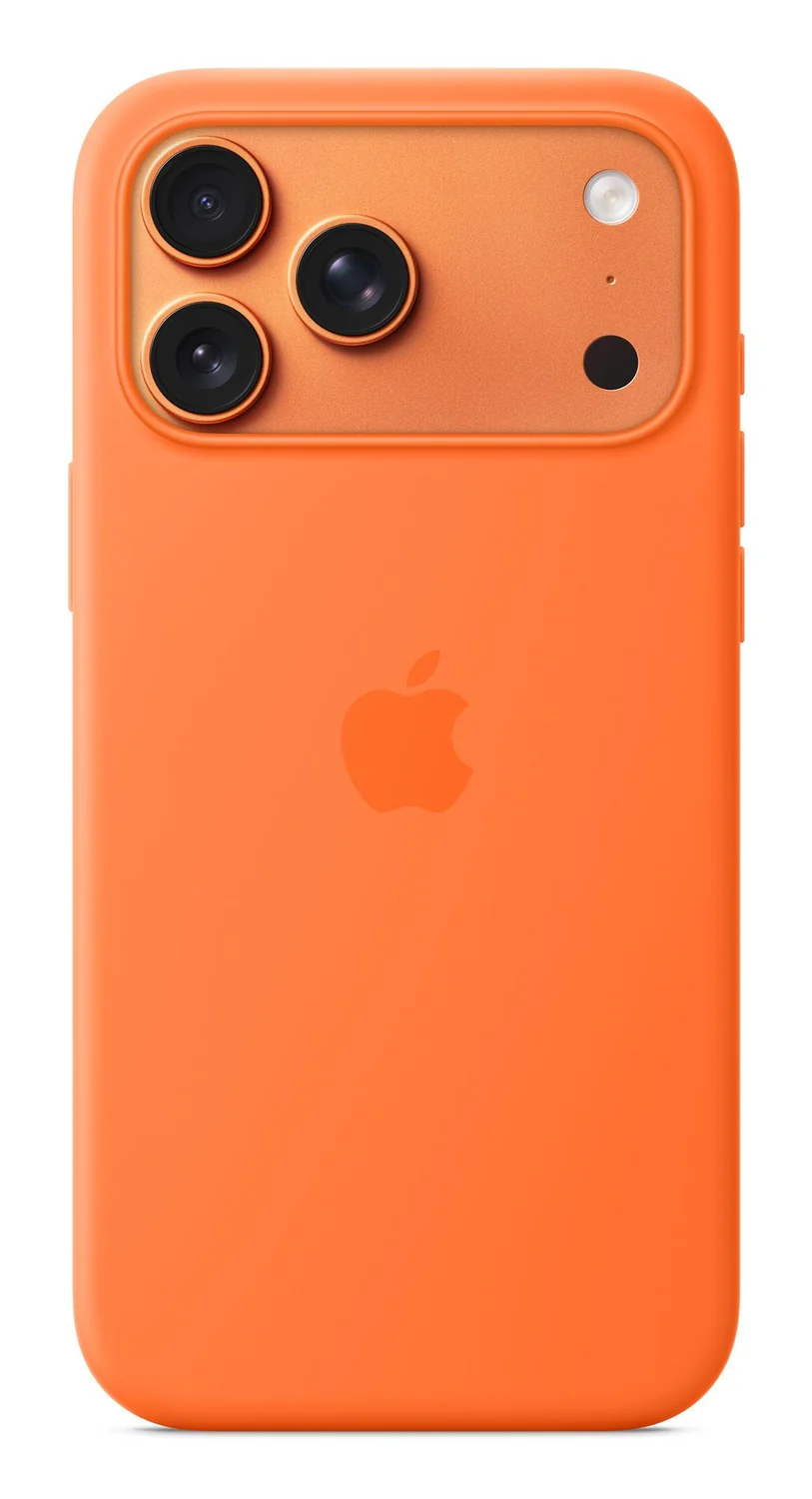 Capa em silicone Apple MagSafe para iPhone 17 Pro Max, silicone reciclado 45%, laranja - Imagem 1