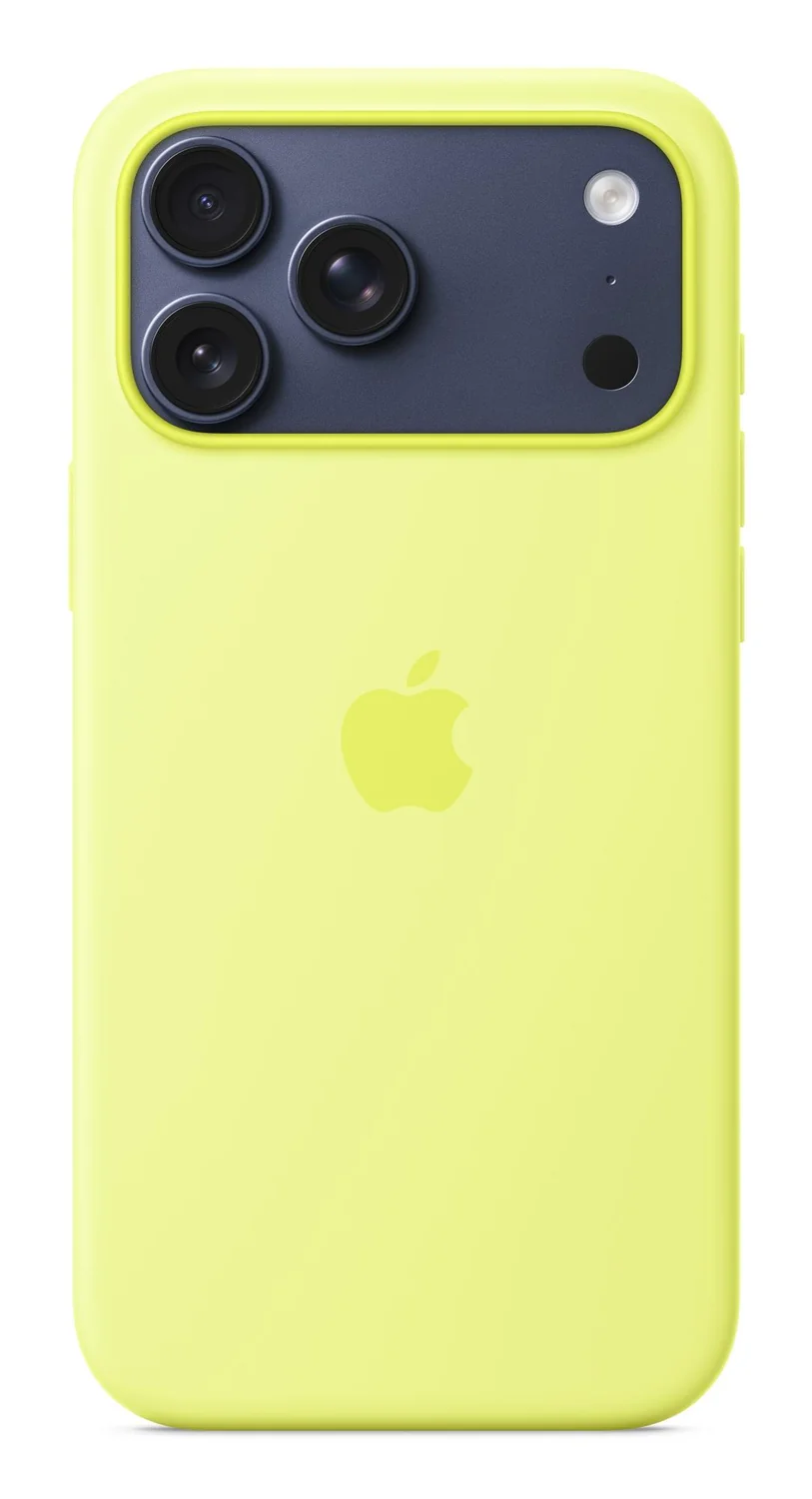 Capa em silicone para iPhone 17 Pro Max com MagSafe Neon Yellow - Imagem 1