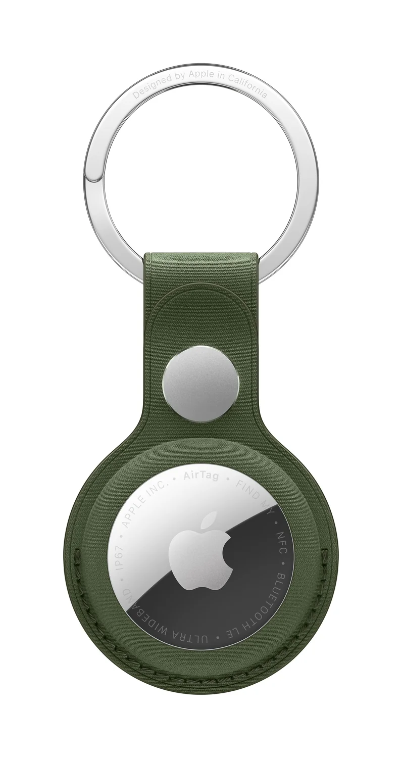Porta-chaves para AirTag Apple FineWoven Key Ring verde Moss - Imagem 1