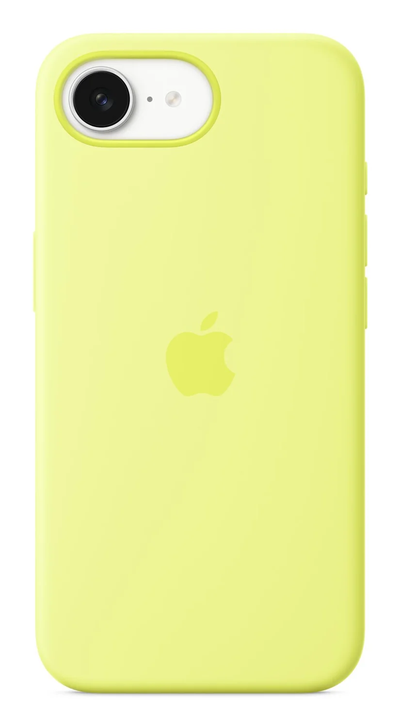 Capa em silicone para iPhone 16e Amarelo Neon - Imagem 1