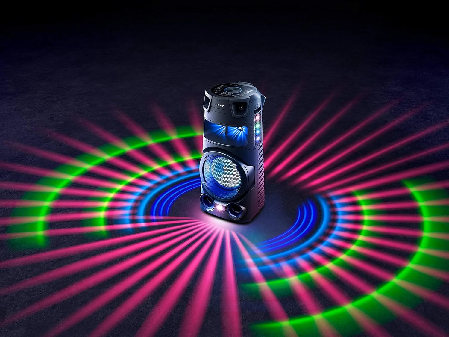 Sistema de Áudio Alta Potência Sony MHC-V73D Bluetooth Iluminação Festa Karaoke DJ - Imagem 2