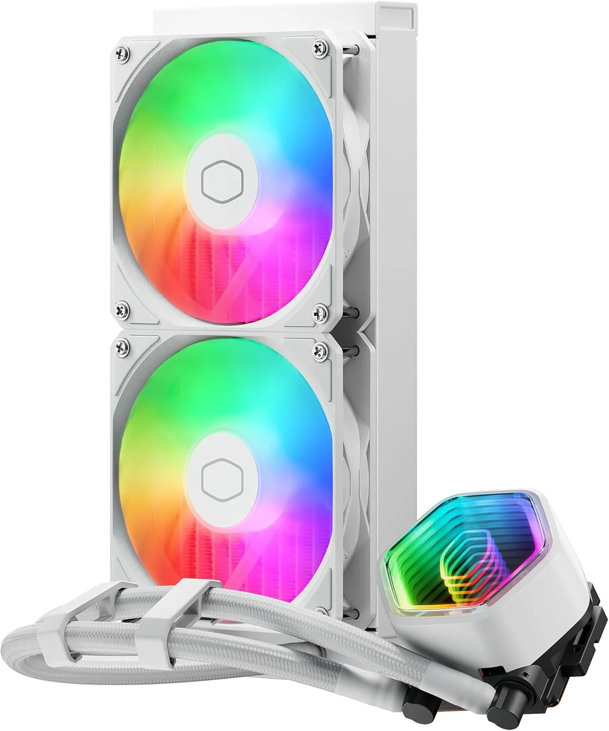 Kit de arrefecimento líquido CPU Cooler Master MasterLiquid 240 Core II White 240mm ARGB