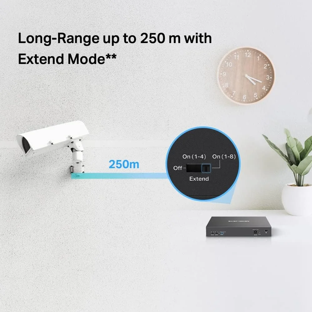 Switch de Rede Mercusys MS110P 10 Portas 10/100 com 8 Portas PoE+ - Imagem 6