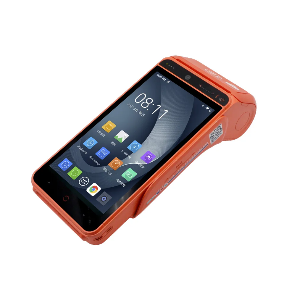 Terminal POS Portátil Birch MU80 5.5" WiFi Bluetooth 4G com Impressora Integrada