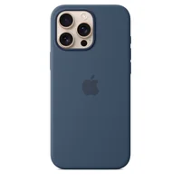 Capa em silicone para iPhone 16 Pro Max com MagSafe Denim - Imagem 1