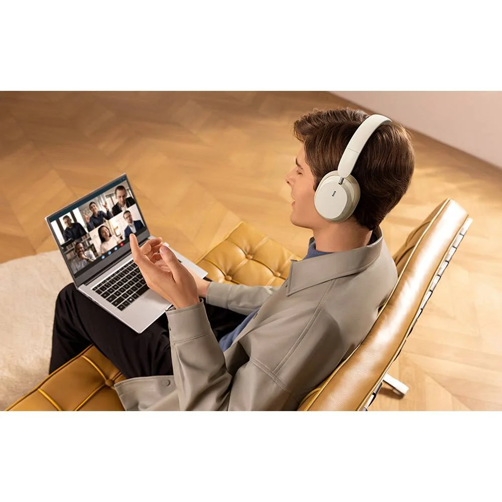 Auscultadores Bluetooth Baseus Bowie D05 Over-Ear 70h Bateria USB-C Branco - Imagem 3