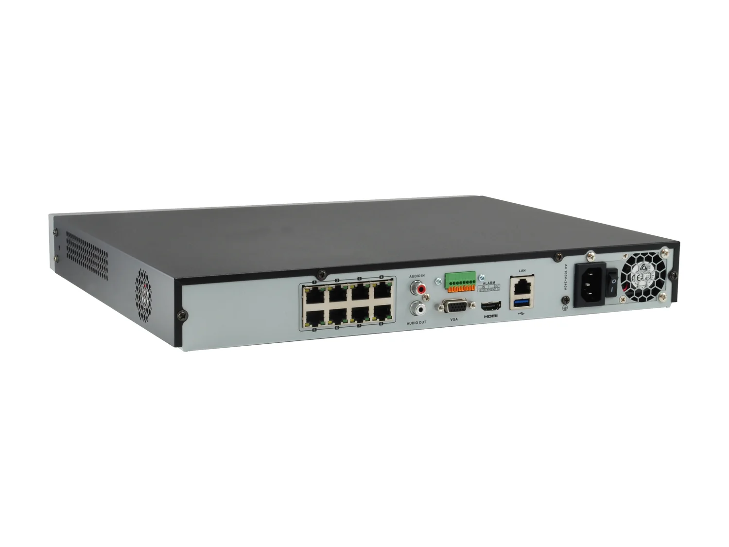 Gravador NVR LevelOne NVR-0508 8 Canais PoE H.265 4K 12TB 2 Baias - Imagem 2