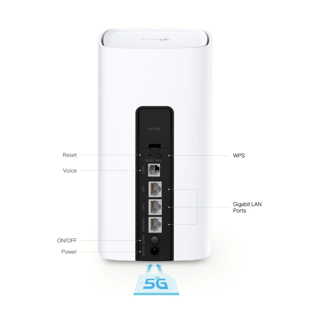 Router 5G TP-Link AX3000 Wi-Fi 6 Dual-Band 3000Mbps 3 Portas Gigabit Telefonia Branco - Imagem 3
