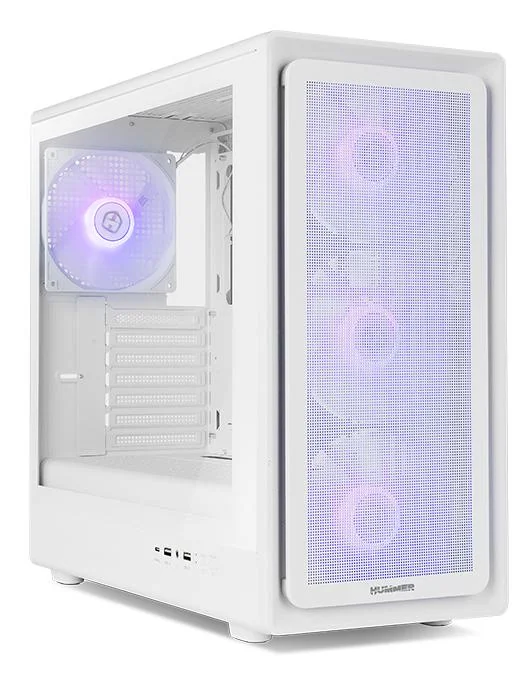 Caixa PC Nox Hummer Aero Branca Mid Tower ATX ARGB Hyperflow - Imagem 1