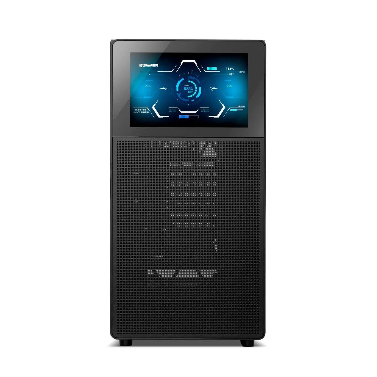 Caixa PC Nox Hummer BIOS Mid Tower com Ecrã LCD 8" Integrado - Imagem 3